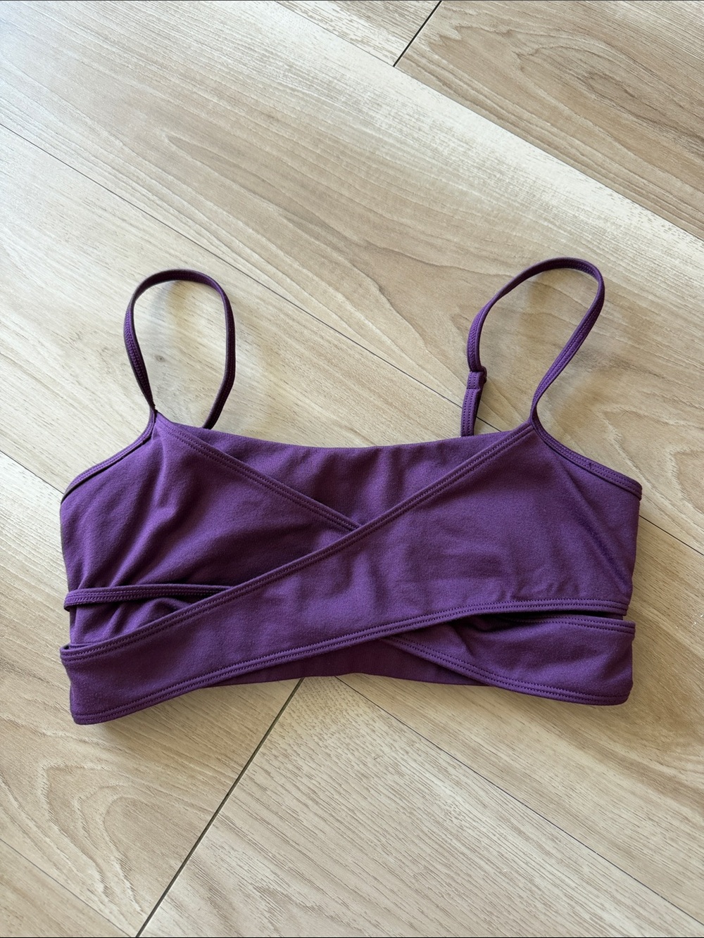ALO YOGA Plum Purple Strappy Crop Bralette